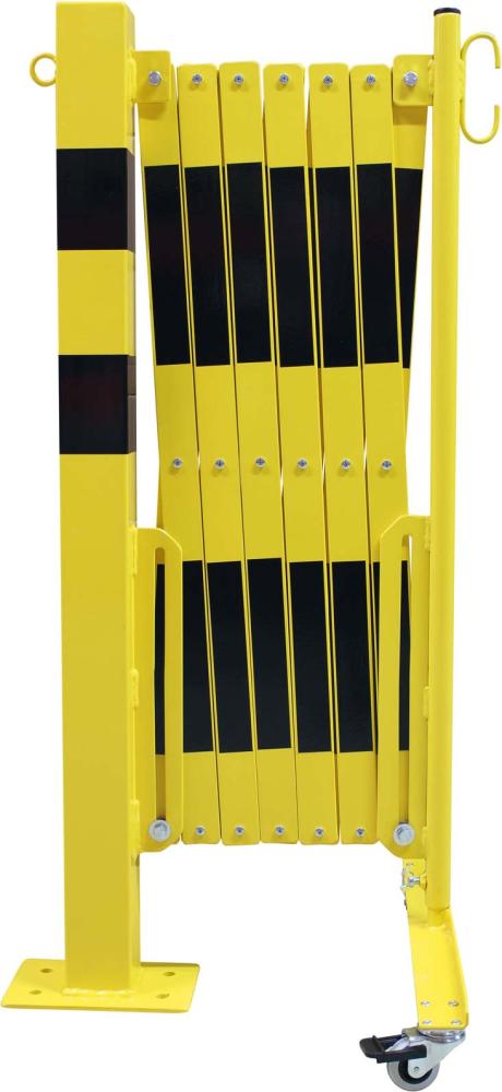 DANCOP Scherengitter mit Sperrpfosten H70xø70mm Länge bis 4000mm gelb/schwarz