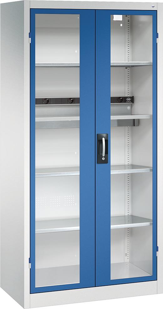 Akkuladeschrank BASIC mit Sichtfenstertüren
