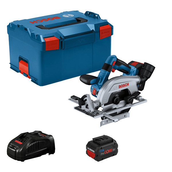 Bosch GKS 18V-57-2 L Akku-Kreissägen-Set. Produktbild Lieferumfang