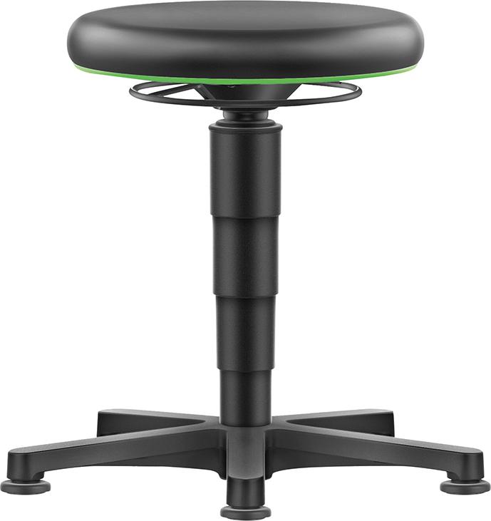 Drehhocker Kunstledersitz Sitzhöhe 450 - 650 mm mit Gleiter