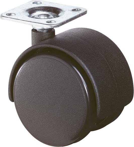 Kst.-Doppelrolle 40mm F7542x42mm Platte F75.040.PL BS ROLLEN