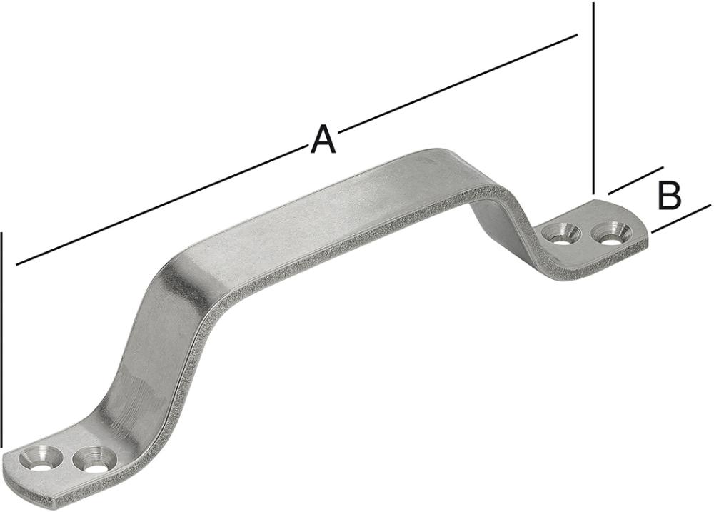 Handgriff 160x20 mm RF Edelstahl VORMANN