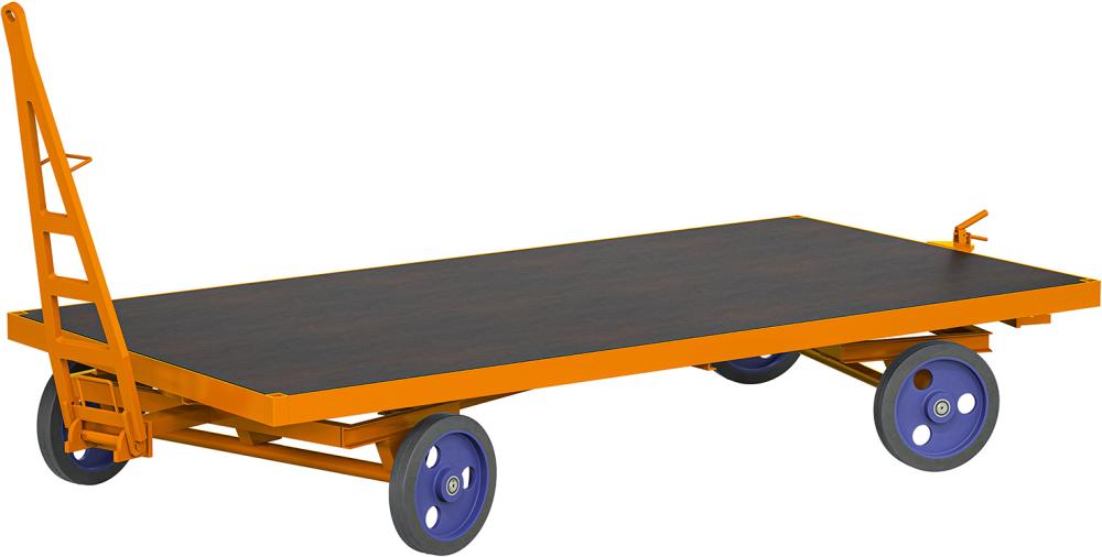 ROLLCART Schwerl.-Indust-rieanhänger 2-Achs-Drehs-chemel. 3000kg 2000x1000-mm VG-Bereif. 400x75mm