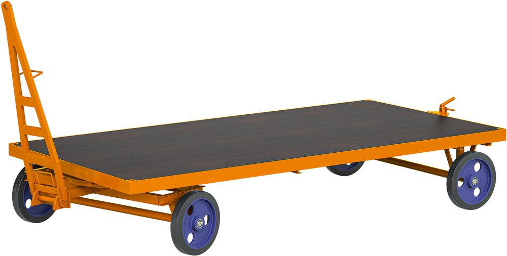 ROLLCART Schwerl.-Indust-rieanhänger 1-Achs-Drehs-chemel. 3000kg 2500x1250-mm VG-Bereif. 400x75mm
