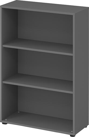 Regal 3OH 33cm tief 2Fachböden Korpus graphitArbeitshöhe 68,5-81cm höhenjustierbar 0-10mm