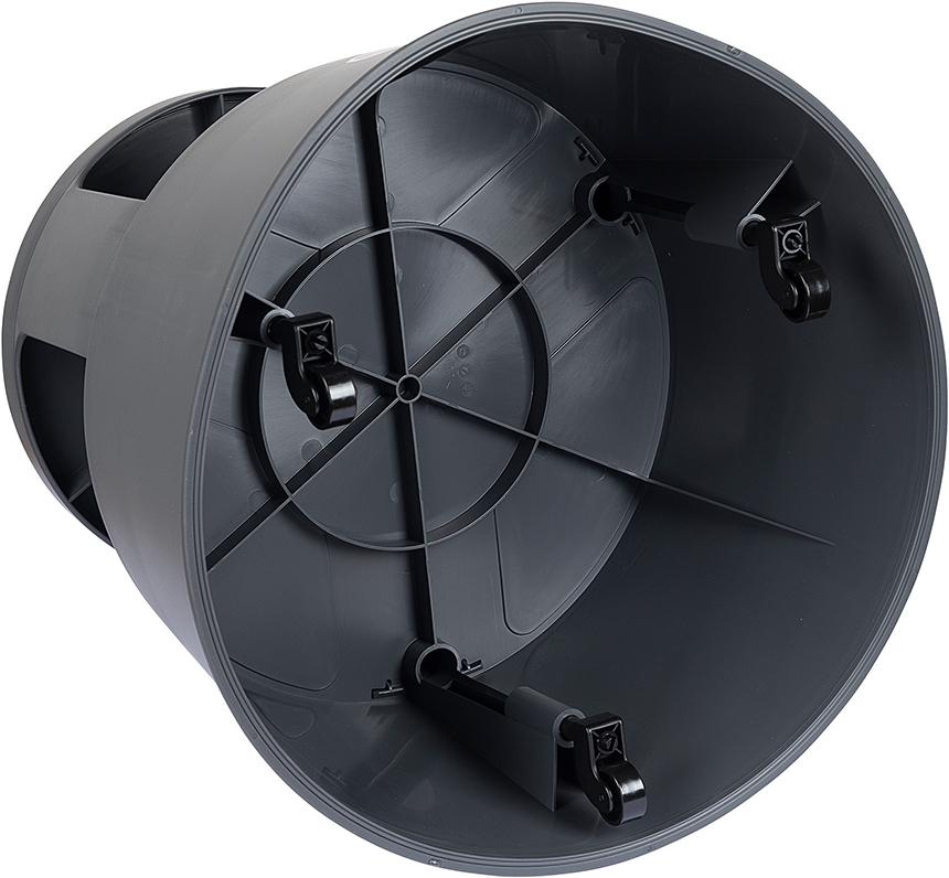 WEDO Rollhocker SuperStepKst. Höhe bel./unbel. 41,5/42,8cm ø oben/unten 29,2/42,4cm grau