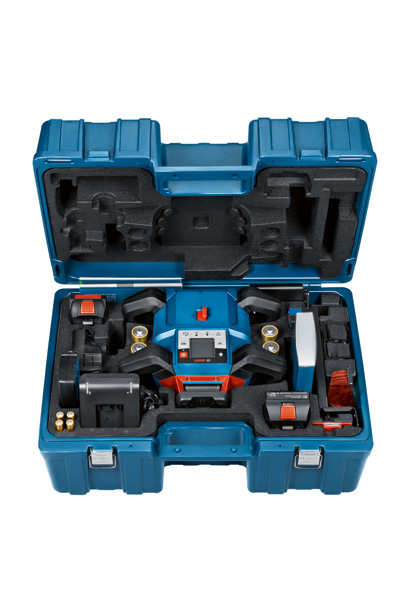 Bosch GRL 600 CHV Rotationslaser, präzises Nivellierwerkzeug-Set. Produktbild