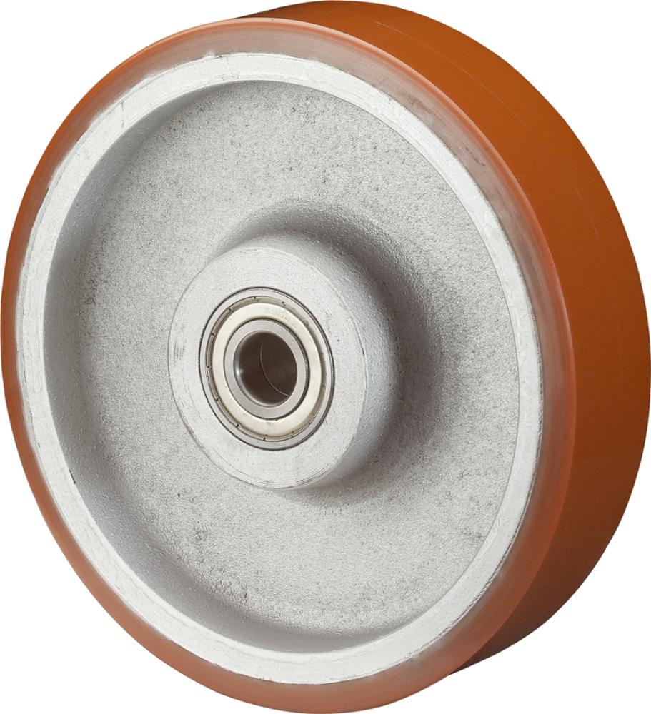 BS ROLLEN Apparate-Rad C10.081 Rad ø80 Achs ø15,250kg 95+/-3 Shore A orange