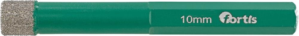 Diamantbohrer 10 x 65 mm, sechskant mit Kühlwachs FORTIS