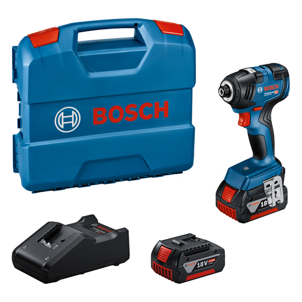 Akku-Schlagschrauber-Set GDR 18V-200 von Bosch . Produktbild Lieferumfang