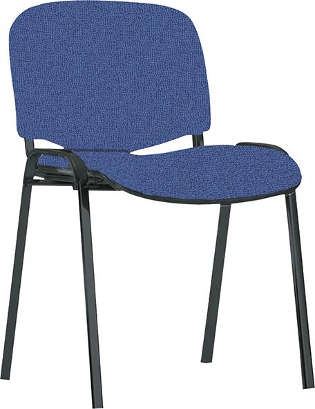 Besucherstuhl ISO 4L Sitzfläche 48x42cm Sitzhöhe 45cm Rückenlehne48x36cm schwarz/blau
