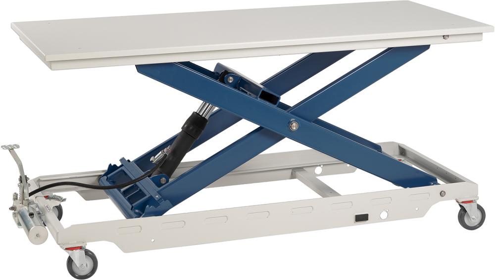 BECK Hubtisch 1900x740x3-0mm höhenverstellbar 400-1010mm 600kg mit Met-allblechplatte