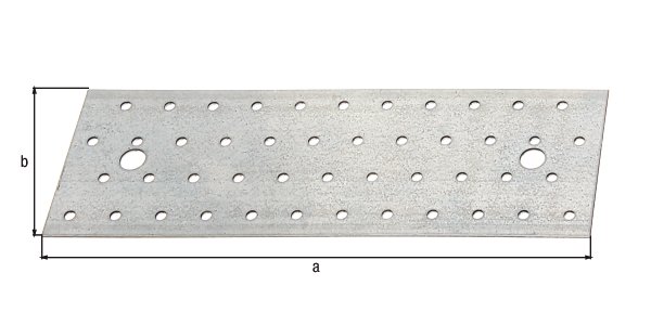 Lochplatte, sendzimirverzinkt, LxB 240x80 mm