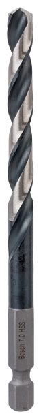 HSS Spiralbohrer mit Sechskantschaft 7,0 mm