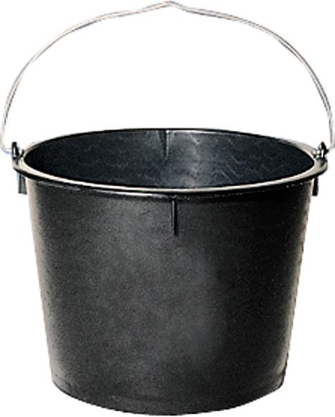Baueimer Polyeth.-Regen. schwere Ausf schwarz 12 l