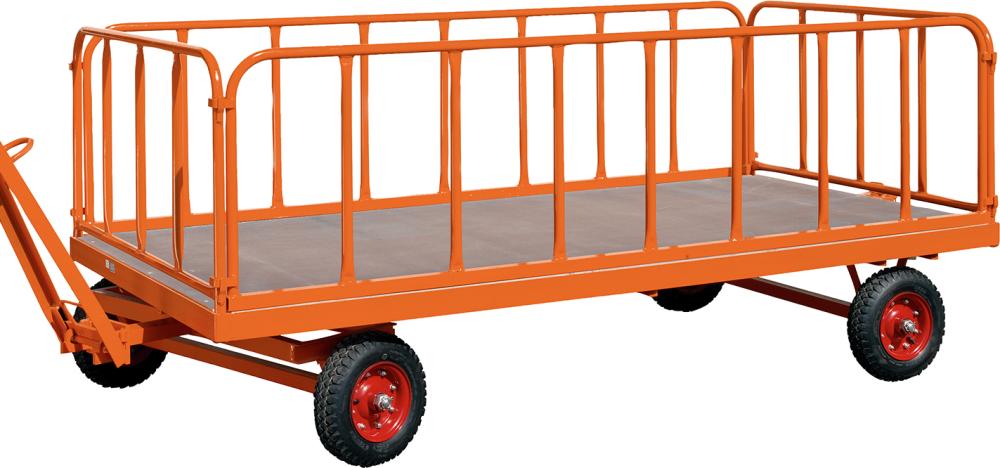 ROLLCART 4 Stahlrohrwändef. Industriean 2000x1000-mm Höhe 750mm steckbar L-ängsseiten einhängbar