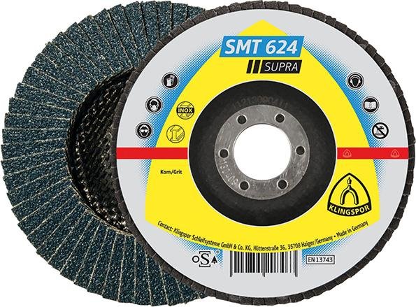 KLINGSPOR Schleifmopteller SMT 624 gewölbt ø 125mm K 60
