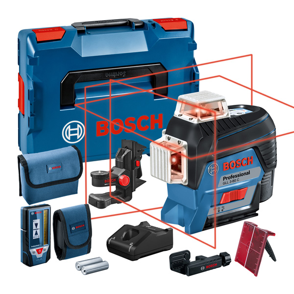 Bosch GLL 3-80 C Laser-Nivelliergerät mit Zubehör. Produkt-Detailbild
