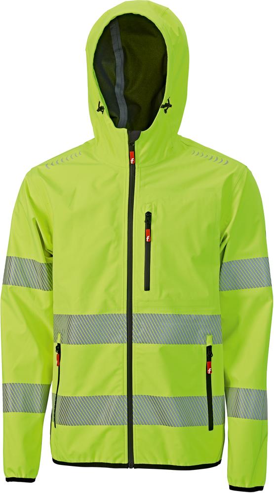 FORTIS Warnschutz-Regenjacke gelb/schwarz Gr. 2XL