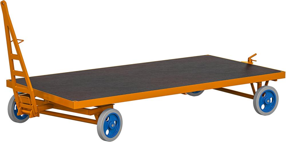 ROLLCART Schwerl.-Indust-rieanhänger 1-Achs-Drehs-chemel. 2000kg 3000x1500-mm VG-Bereif. 360x60mm