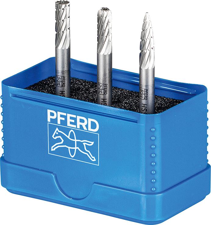 Frässtift-Satz HSS 6 mm 3-teilig, A-C-K Ø 6mm, Zahnung Z3 Pferd