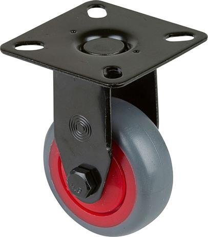 Bockrolle A810.A85.03 Ø 50mm,B 20mm,50kg mit Anschraubplatte,grau