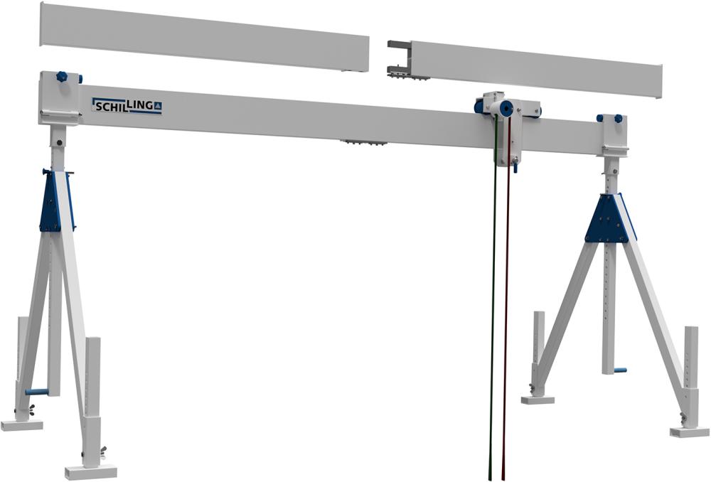 SCHILLING Aluportalkran stationär Höhe 1249-2349mm 500kg TL 4000mm Alu-Einzel-Träger