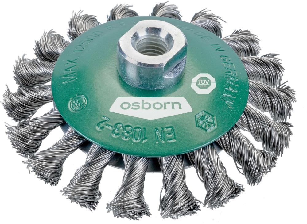 Kegelbürste Rostf. M14 100x0,35mm gezopft Osborn
