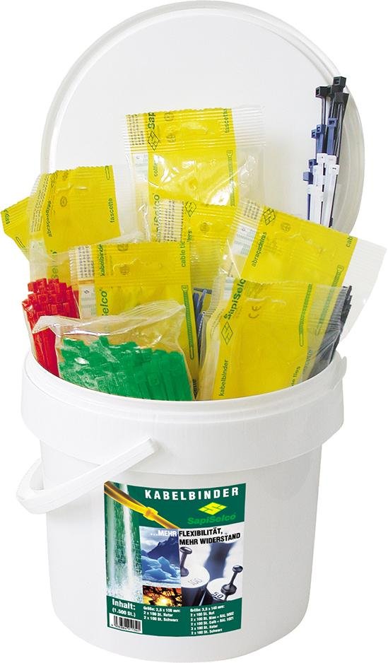 Kabelbinder-Sortiment 1500-teilig SapiSelco