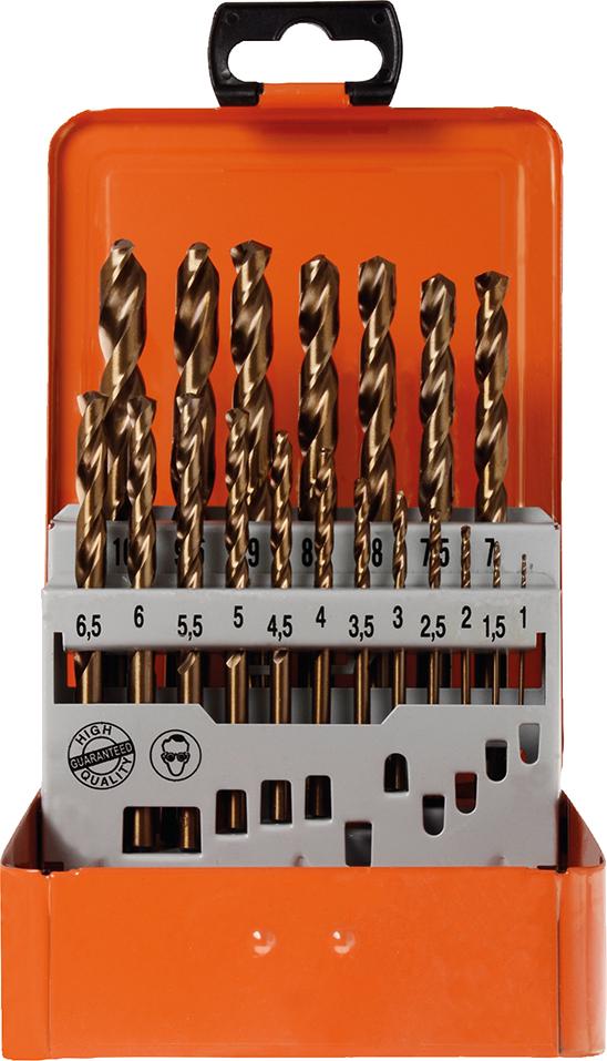 PROJAHN HSS-Co-Spiralbohrersatz 19-teilig ø 1-10mm 0 5mm steigend