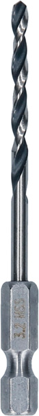 HSS PointTeQ Sechskantbohrer 3,2 mm