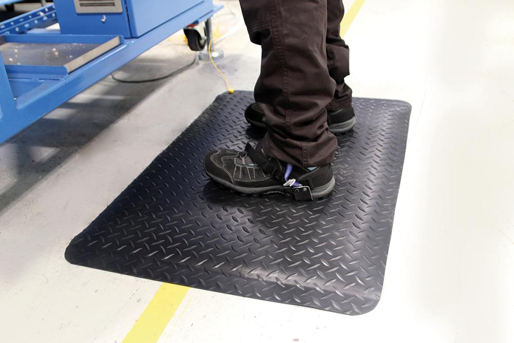 Anti-Ermüdungsmatte Deckplate Anti-Static B120 cm x lfd.M schwarz