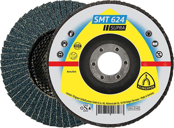 KLINGSPOR Schleifmopteller SMT 624 gewölbt ø 125mm K 60