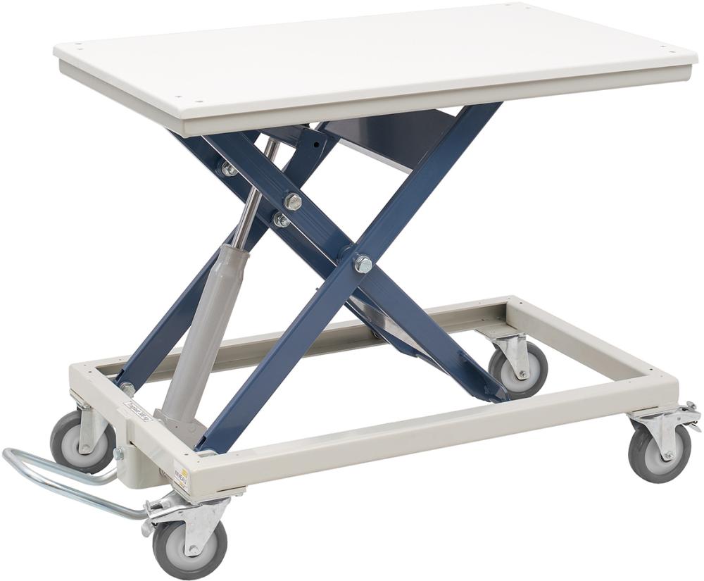 BECK Hubtisch 1000x600x3-0mm höhenverstellbar 400-1010mm 350kg mit Met-allblechplatte