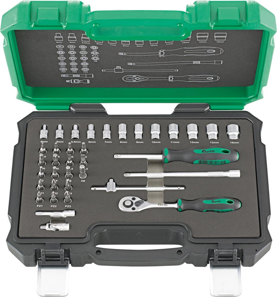 Steckschlüssel-Garnitur 1/4" 36-teilig FORTIS Steckschlüssel-Garnitur 1/4" 36-teilig FORTIS