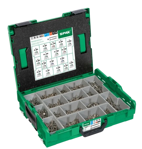 SPAX Montagekoffer L-BOXX Kunststoff T-STAR A2 Groß