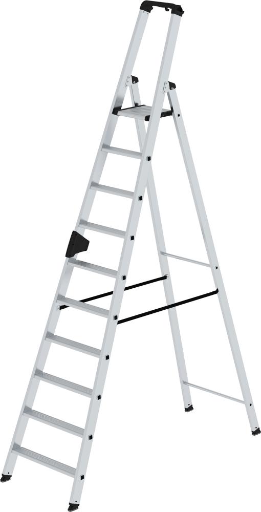 Alu-Stehleiter 10 Stufen Gesamthöhe 2,31 m Arbeitshöhe bis 4,35 m