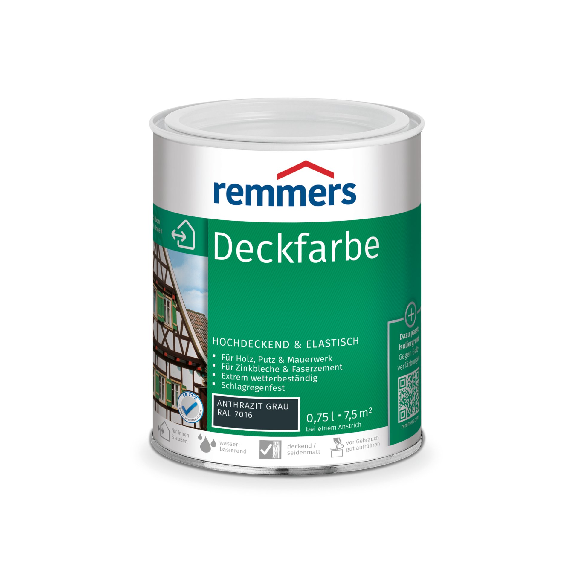 Deckfarbe anthrazitgrau (RAL 7016) 0,75 l