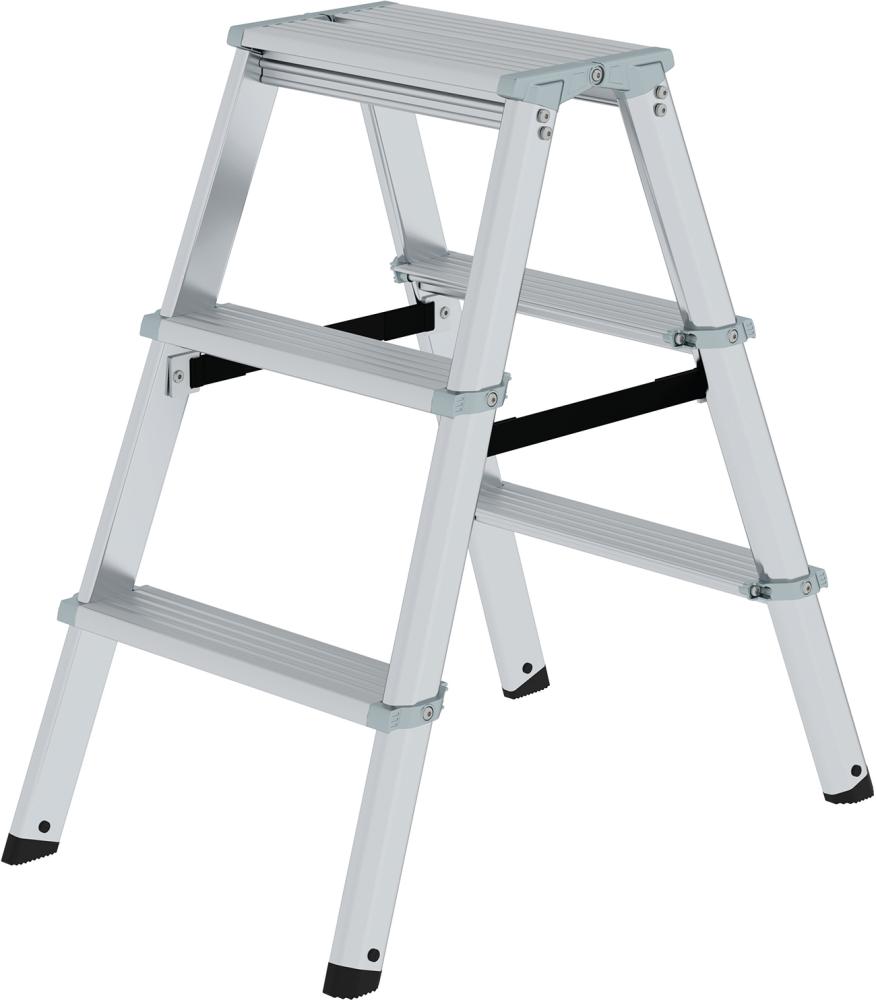 Alu-Stehleiter ML 2x3 Stufen Gesamthöhe 0,69 m Arbeitshöhe bis 2,25 m