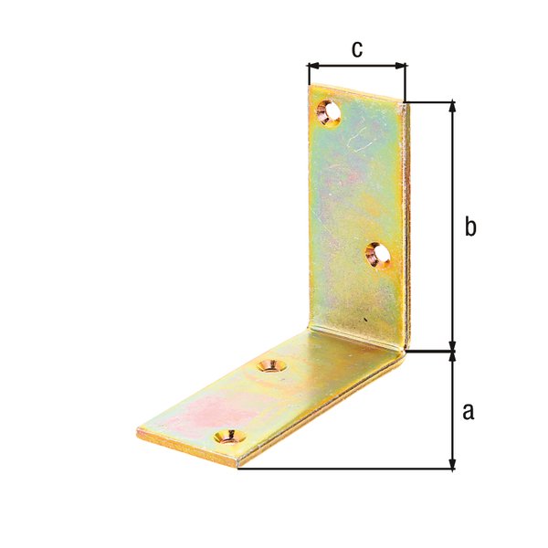 Balkenwinkel, galv. gelb verzinkt, TxHxB 100x100x40 mm
