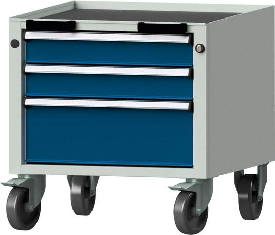 ANKE Rollcontainer V570 Modell 17V-KS B570xT615x-H575mm Ablagewanne 3 Sch-ubladen 2x90/1x180mm